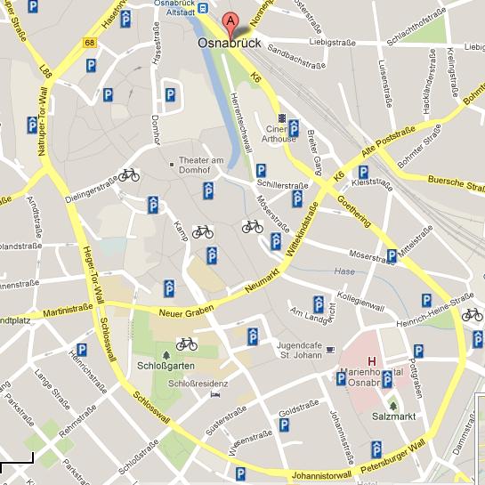Karte erstellt mit Google Maps