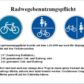 Flyer "Radwegebenutzungspflicht"