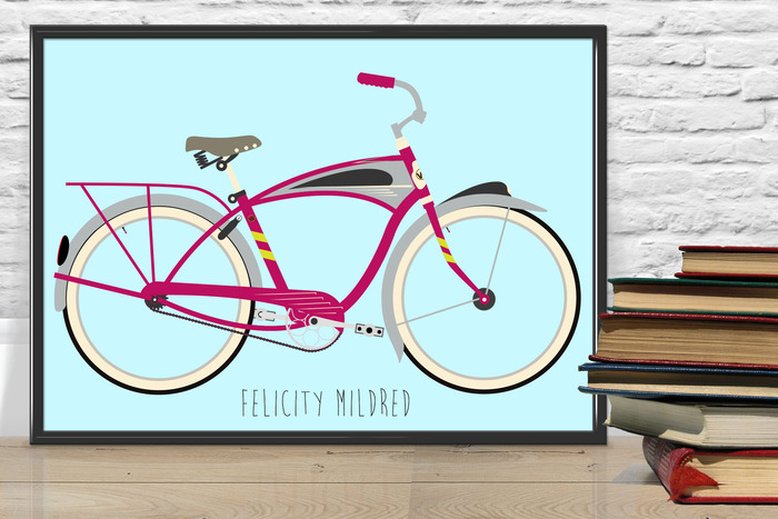 The Beautiful Bicycle Print single
