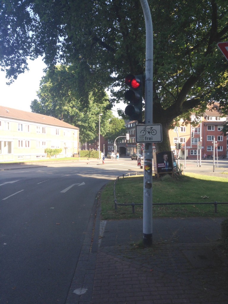 Münster Ampel Radfahrer frei
