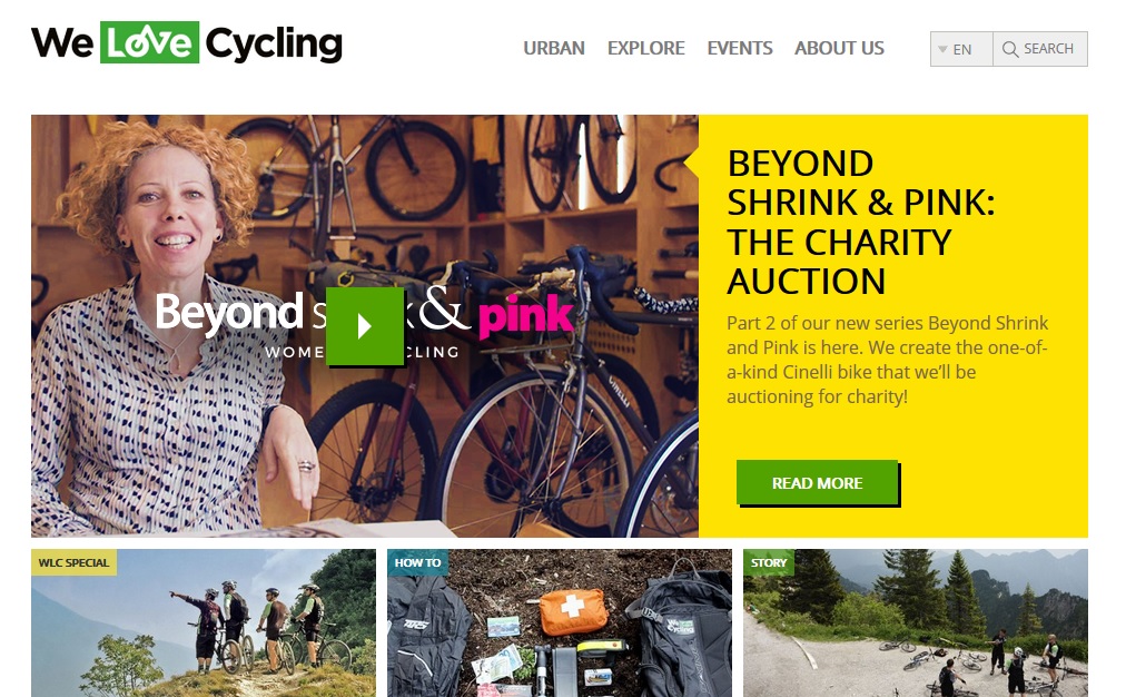 Skoda setzt einen eigenen Fahrradblog auf, um modern zu wirken. Verkauft aber natürlich weiterhin Autos... Screenshot: welovecycling.com