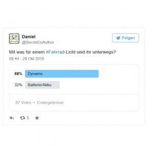 Twitter-Umfrage: Dynamo oder Akku?