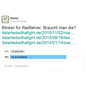 Twitter-Umfrage: Blinker für Fahrräder
